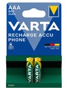 Varta, nabíjacie batérie AAA 800mAh 2 ks