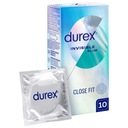 DUREX INVISIBLE priliehavých 10 tenkých kondómov pre malý penis