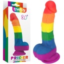 Lovetoy 8'' Prider Dildo - Dúhové dildo, Silikón