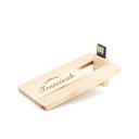 Pendrive 1 GB USB 2.0 Drevená karta JAVOR + Gravírovanie S MENOM ZA DARČEK