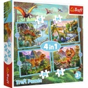 34609 KOCKY 4V1 PUZZLE JEDINEČNÉ DINOSAURY