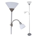 Stojacia lampa E27 + E14 60W siva