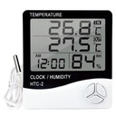 DIGITÁLNY TEPLOMER HYGROMETER HODINY METEOSTANICE