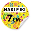 NÁLEPKY, ETIKETY S firemným logom, okrúhle, 7 cm, 100 ks