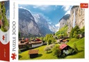 PUZZLE LAUTERBRUNNEN VALLEY ŠVAJČIARSKO 3000 KUSOV.