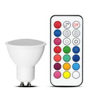 DIAĽKOVÉ OVLÁDANIE RGB LED ŽIAROVKA S DIAĽKOVÝM OVLÁDANÍM 4,5W GU10