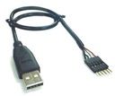 USB TYP A zástrčka s káblom so zástrčkou 1x5PIN 30cm