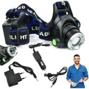 LED HLAVOVÁ LAMPA 1000LM, DVE BATÉRIE, 3 REŽIMY + NABÍJAČKY