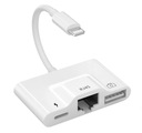 ETHERNETOVÝ ADAPTÉR OSVETLENIA 3v1 RJ45 USB C