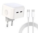 Nabíjacia kocka 2x USB-C PD 35W QC + kábel