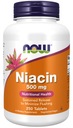 NOW Foods Vitamín B3 PP Niacín Niacín 500 mg 250 t