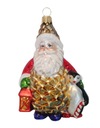 SKLENENÉ VIANOČNÉ GOLE Santa Claus, šiška, 12 cm