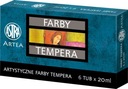 ASTRA temperové farby - 6 farieb, po 20 ml.