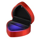 SVADOBNÝ VALENTÍN Púzdro na LED prsteň v tvare srdca v tvare srdca VELVET BOX BOX ORGANIZER