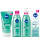 NIVEA DERMA SKIN set gél, tonikum, peeling, nočný peeling