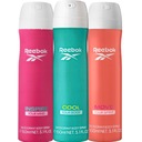 Reebok Women Deodorant pre ženy Spray Dámska mix sada 3x 150ml