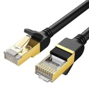 UGREEN NW107 Ethernet RJ45 okrúhly sieťový kábel, Cat.7, STP, 2m (čierny)