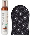 ST. MORIZ hydratačná samoopaľovacia pena na telo STREDNÁ 200ML + RUKAVICE