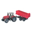 Bruder Massey Ferguson 7480 ťahač s prívesom