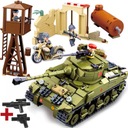 BLOKY ARMÁDNY TANK SHERMAN + BOJOVNÉ POLE +LEGO ZBRANE