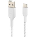 Belkin Boost Charge USB-C / USB-A kábel, opletený, 3m