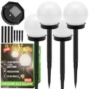 4x SOLÁRNE GUĽOVÉ LAMPY SOLÁRNE LAMPY NA ZÁHRADNÉ LED ZÁHRADNÉ POLE