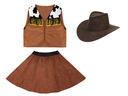 KOVBOY OUTFIT COWGIRL VEST KLOBÚK 134-140