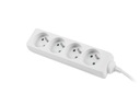 Lanberg Power strip 1,5 m, biela, 4 zásuvky,