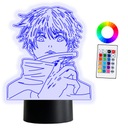 XL LED NOČNÁ LAMPA 3D Satoru Gojo Jujutsu Kaisen 16 farieb GRAVÍROVANIE NÁZOV