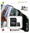 Pamäťová karta KINGSTON 64 GB s adaptérom triedy 10