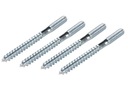 100x Obojstranný kolík drevo kov 8x80 mm torx