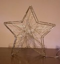 Star 140 LED kovový 3D 30 cm zlatý