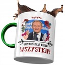 Zelený hrnček na platforme Donald Tusk PO ako darček s potlačou a fotografiou