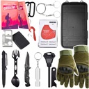 TAKTICKÉ RUKAVICE KHAKI SURVIVAL ASG SCOUT XL SURVIVAL SET 32 V 1