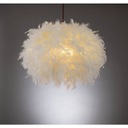 Krémová závesná lampa, škandinávsky štýl, 50 cm perie