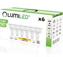 6x LED žiarovka MR16 6W = 60W 580lm 3000K LUMILED