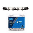 KMC Chain X12 126 článkov strieborná čierna BOX