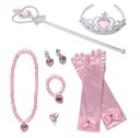 Rukavice CROWN Scepter SET AURORA RAPUNZEL 7 DIELOV RUŽOVÁ