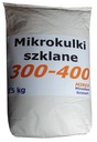 300-400um Sklenené mikroguľôčky na tryskanie skla 25kg