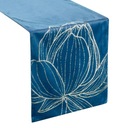 TREASURE BLINK12 NAVY VELVET GOLD FLOWER 35x220