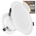 LED stropný panel, zapustený, pod omietku, okrúhly, 24 W, nebliká, CCD