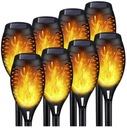 6x Solárna lampa LED TORCH FIRE FLAME 55cm