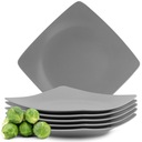 SET dezertných tanierov EPIRI GREY MATTE SQUARE