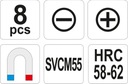 SVCM55 SADA SKRUTKOVAČOV 8 KS