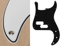 BOSTON P. Bass Pickguard, 3 vrstvy (WH)