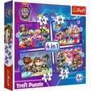 Puzzle 4v1 Puzzle pre deti Tlapková patrola PAW PATROL TEAM 4+ Trefl