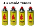 4x Cartridge Plynová kartuša Gas Tiross 400ml 227g