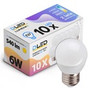 10x LED žiarovka E27 540lm 6W CCD GUĽA NEBLIKAJÚCA