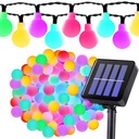 Solárne svietidlá Garland MILK BALLS COLOR balkónová záhrada OUTDOOR 30 LED