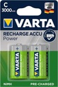 2x BATÉRIE C R14 Varta Ni-MH 3000mAh